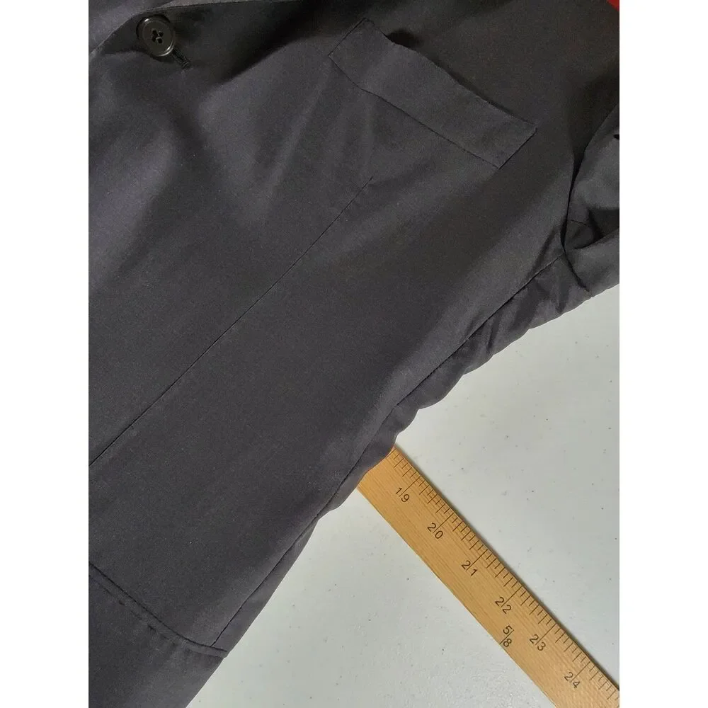 Kiton 14 Micron Super 180's Black Wool Suit Jacket Blazer Sport Coat - 50R